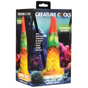 Creature Cocks Luminoctopus Glow-in-the-Dark Tentacle Dildo - Rainbow