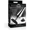 Master Series Butt Slut Metal & Silicone Butt Plug - Metal-Black