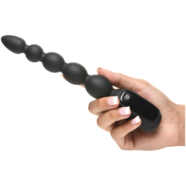 Bang! Digital Silicone Anal Beads - Black - Image 5