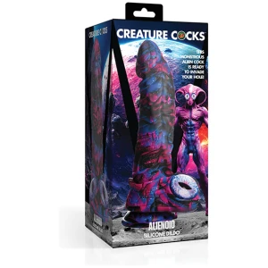 Creature Cocks Alienoid Silicone Dildo - Multi Color