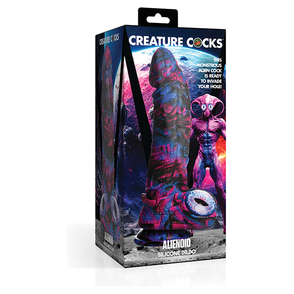 Creature Cocks Alienoid Silicone Dildo - Multi Color