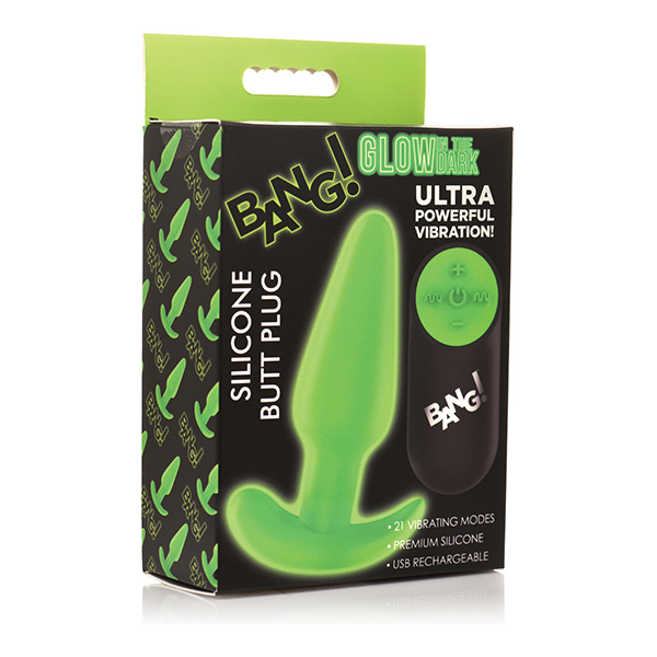 Bang! Glow in the Dark 21X Remote Controlled Butt Plug