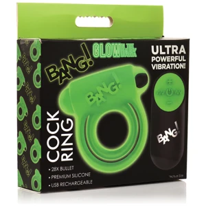 Bang! Glow in the Dark 28X Remote Controlled Cock Ring