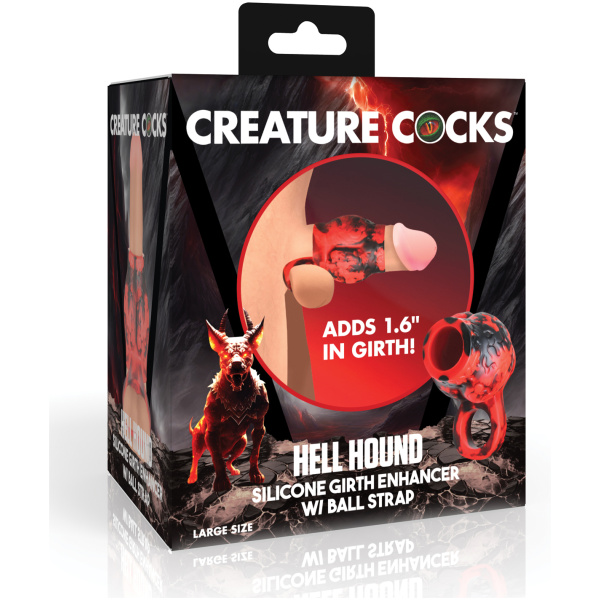 Creature Cocks Hell Bound Penis Sleeve & Ball Stretcher - Red/Black