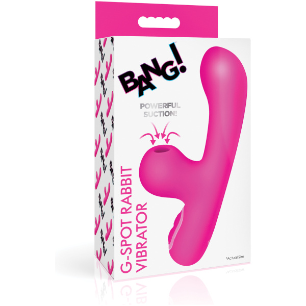 Bang! 10X G-Spot Rabbit Vibrator w-Suction - Pink