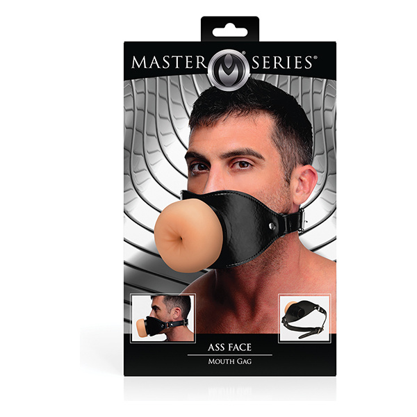 Master Series Ass Face Mouth Gag - Light-Black - Image 3