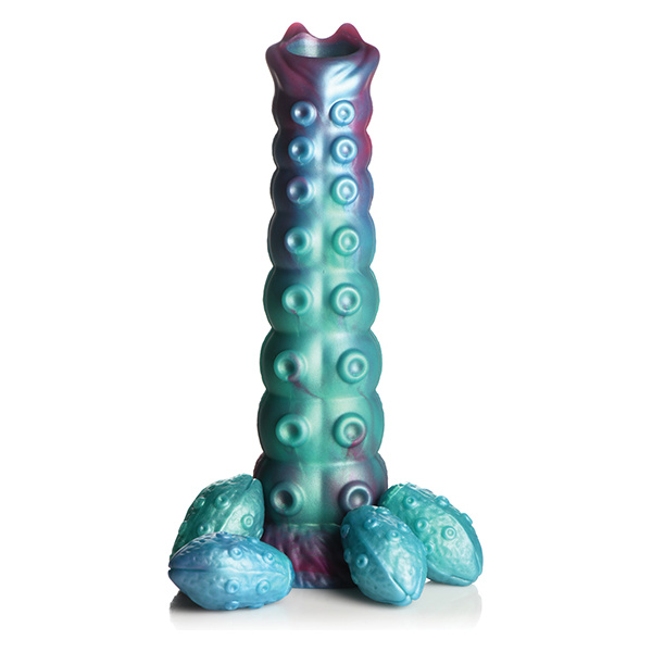 Creature Cocks Galactic Breeder Ovipositor Silicone Dildo w-Eggs - Multi Color - Image 2