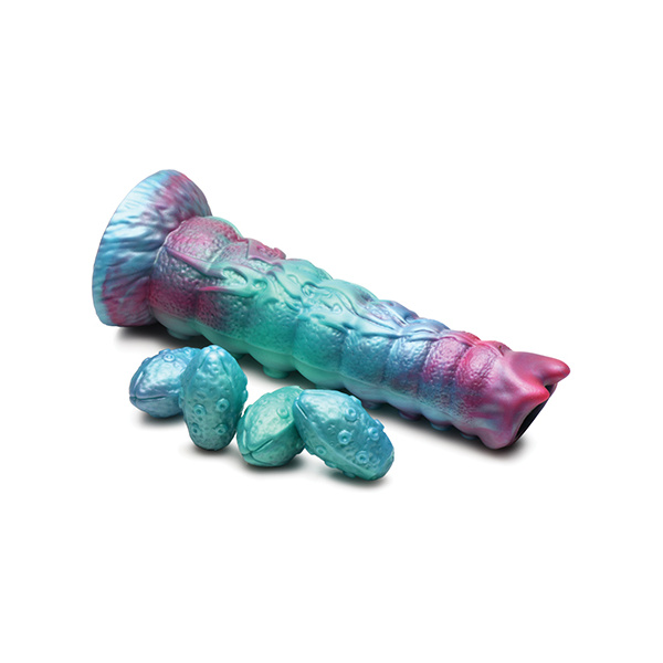 Creature Cocks Galactic Breeder Ovipositor Silicone Dildo w-Eggs - Multi Color - Image 3