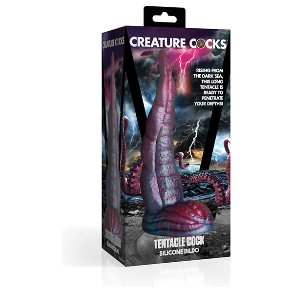 Creature Cocks Tentacle Cock Silicone Dildo - Red-Blue