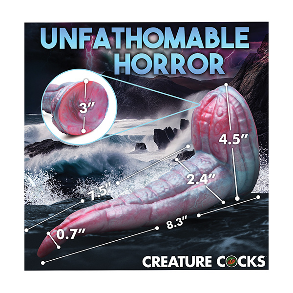 Creature Cocks Tentacle Cock Silicone Dildo - Red-Blue - Image 2