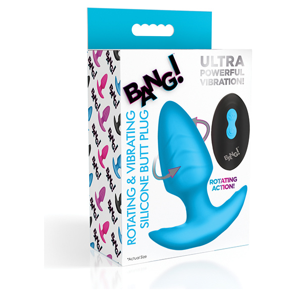 Bang! Rotating & Vibrating Tapered Butt Plug w/Remote