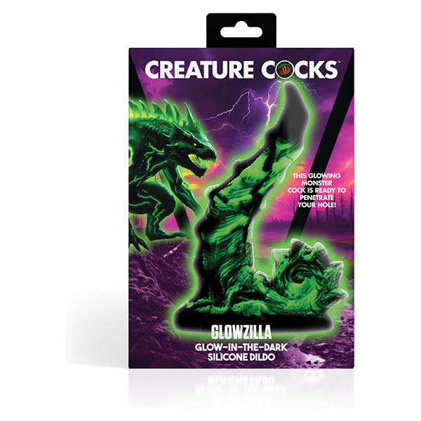 Creature Cocks Glowzilla Silicone Dildo - Glow in the Dark - Image 3