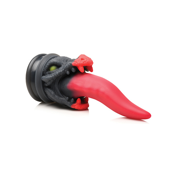 Creature Cocks Dragon Roar Silicone Dildo - Red-Black - Image 4