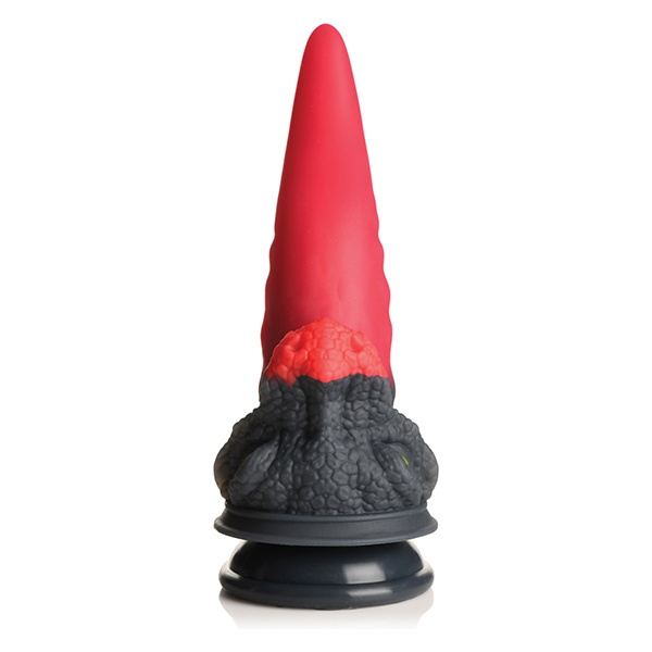 Creature Cocks Dragon Roar Silicone Dildo - Red-Black - Image 5