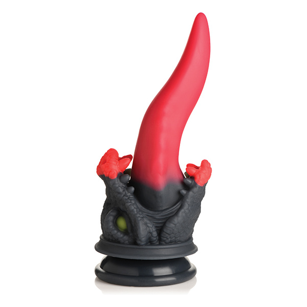 Creature Cocks Dragon Roar Silicone Dildo - Red-Black - Image 2