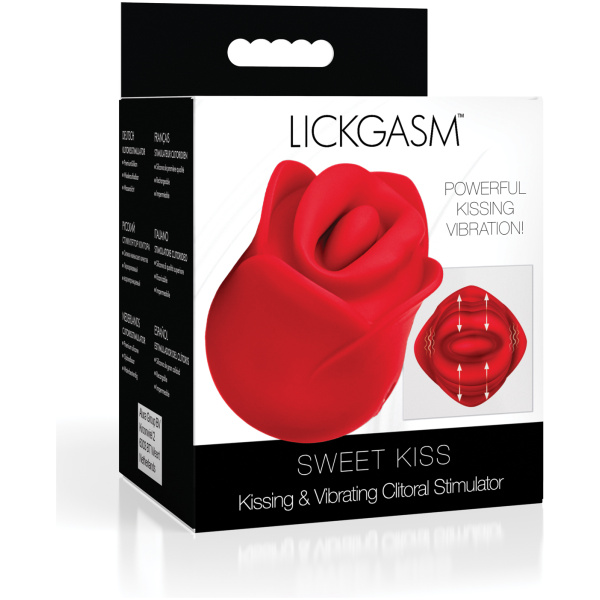 Lickgasm Sweet Kiss Kissing & Vibrating Clitoral Stimulator - Red