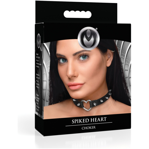 Master Series Spiked Heart Choker