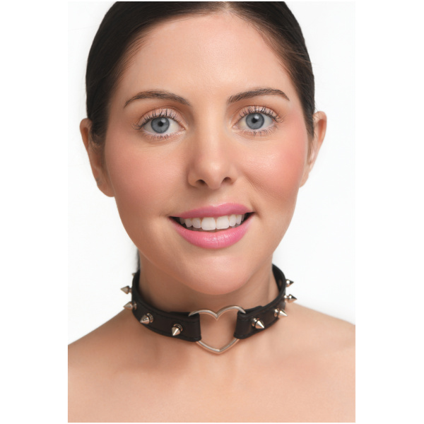 Master Series Spiked Heart Choker - Image 4