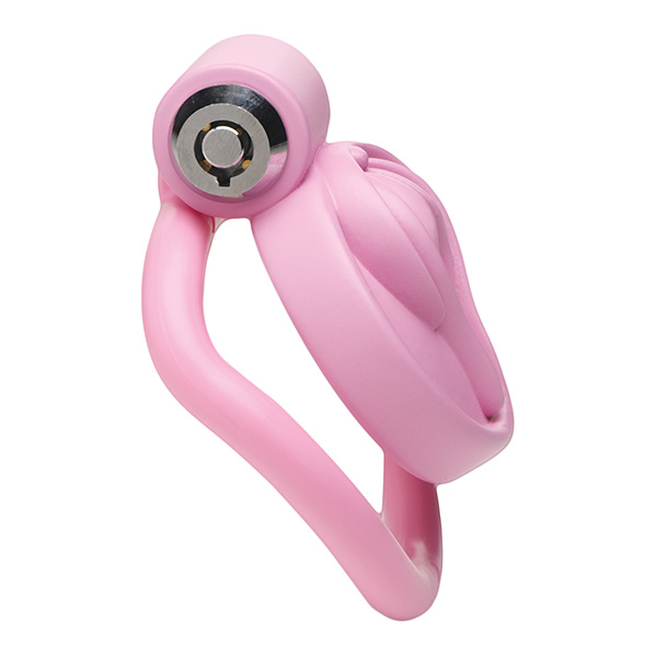 Master Series Pussification Vulva Locking Chastity Cage - Pink - Image 5