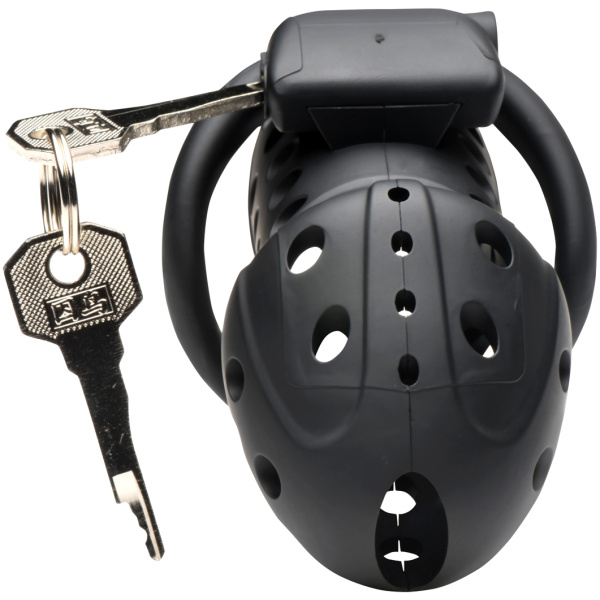 Master Series Lock Down Chastity Cage - Black - Image 2