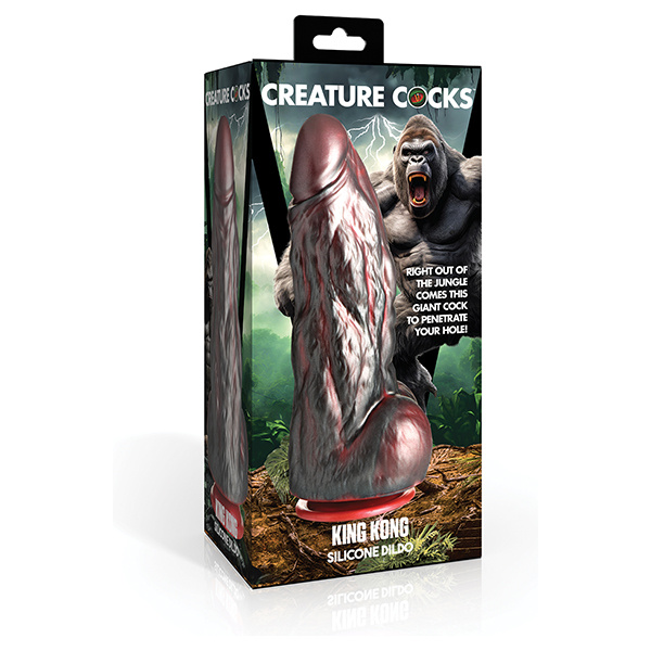 Creature Cocks King Kong Silicone Dildo - Red-Gray - Image 5