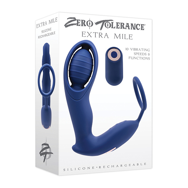 Zero Tolerance Extra Mile C Ring Vibrator - Blue