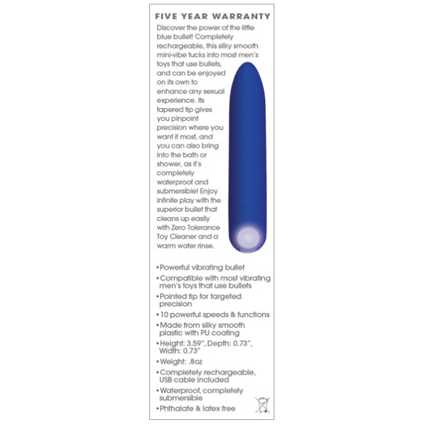 Zero Tolerance All Mighty Rechargeable Bullet - Blue - Image 4