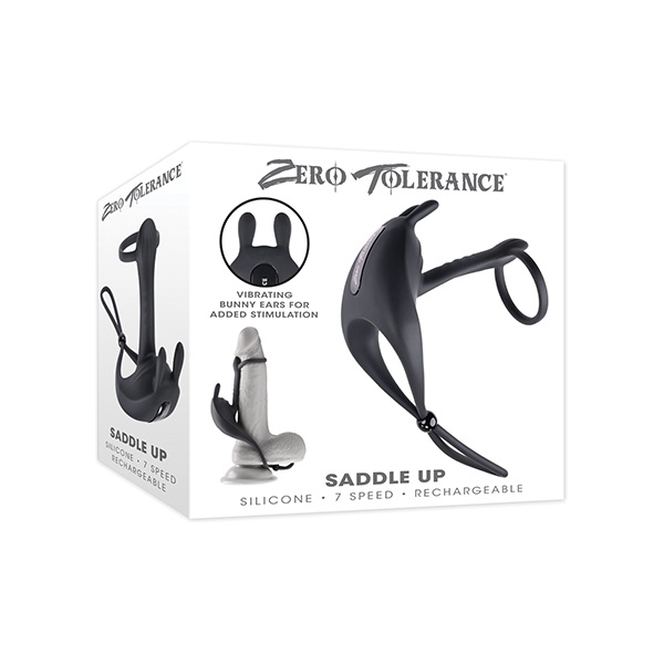 Zero Tolerance Saddle Up Cock & Ball Vibrator - Black