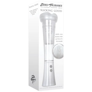 Zero Tolerance Sucking Good Rechargeable Vibrating Pump - White-Clear