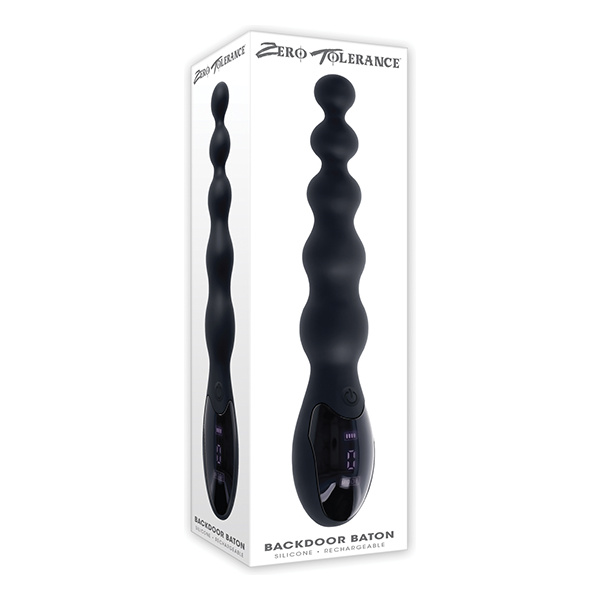 Zero Tolerance Backdoor Baton Beaded Anal Vibrator - Black