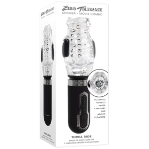 Zero Tolerance Thrill Ride Rechargeable Stroker - Black-Clear