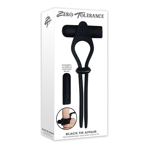 Zero Tolerance Black Tie Affair Cock Ring - Black