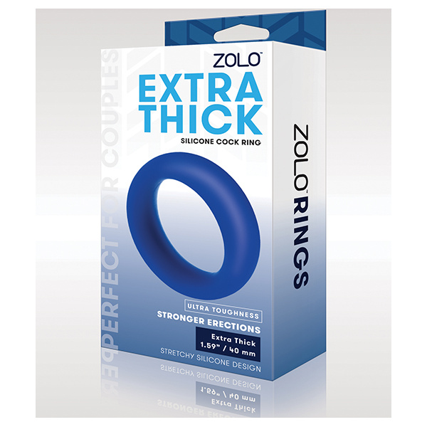 ZOLO Extra Thick Silicone Cock Ring - Blue