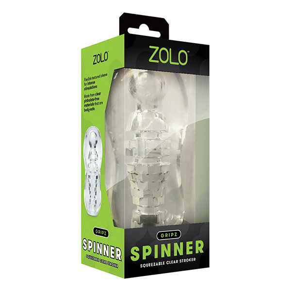 ZOLO Gripz Spinner Stroker - Clear