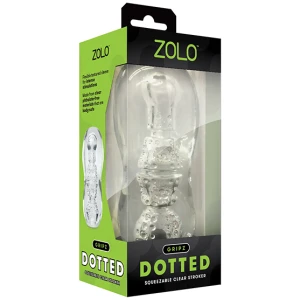 ZOLO Gripz Dotted Stroker - Clear