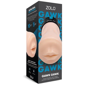 ZOLO Gawk Gawk Deep Throat Vibrating Masturbator - Ivory