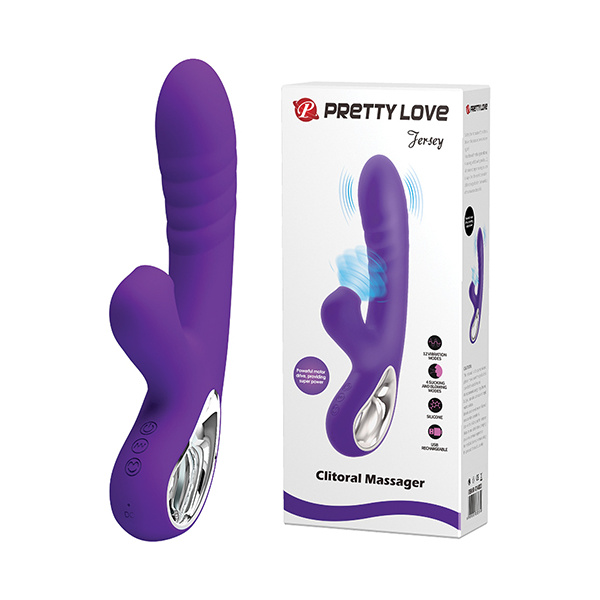 Pretty Love Jersey Sucking & Vibrating Rabbit - Purple