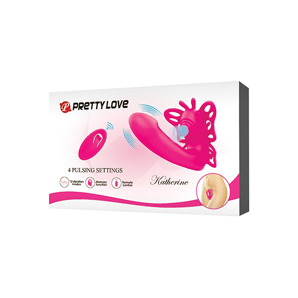 Pretty Love Katherine Wearable Butterfly Vibrator - Fuchsia