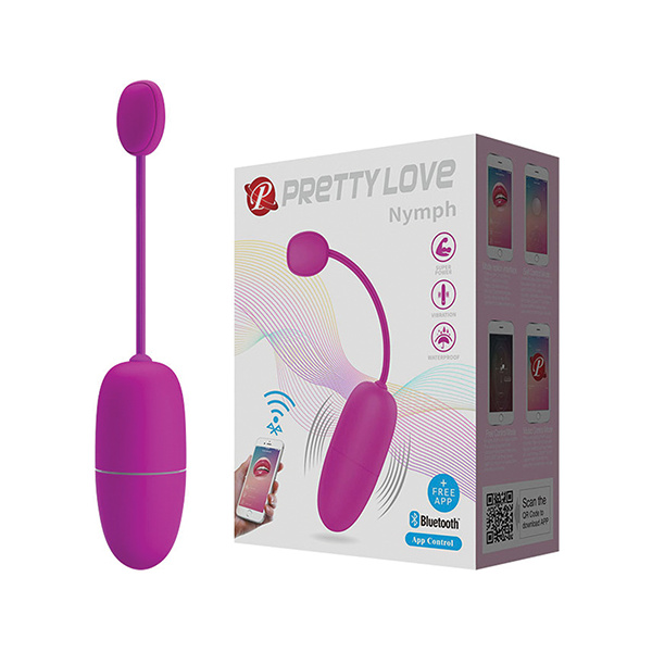 Pretty Love Nymph App-Enabled Vibrating Egg - Fuchsia