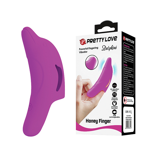 Pretty Love Delphini Dolphin Honey Finger Vibe - Fuchsia