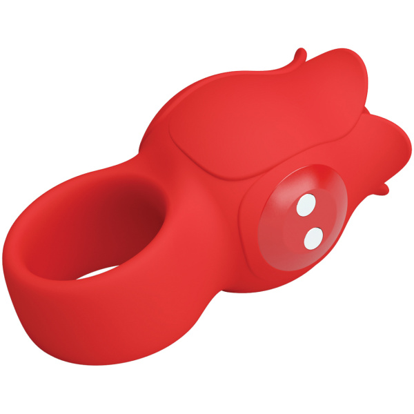 Pretty Love Jae Floral Ring Finger Vibrator - Red - Image 4