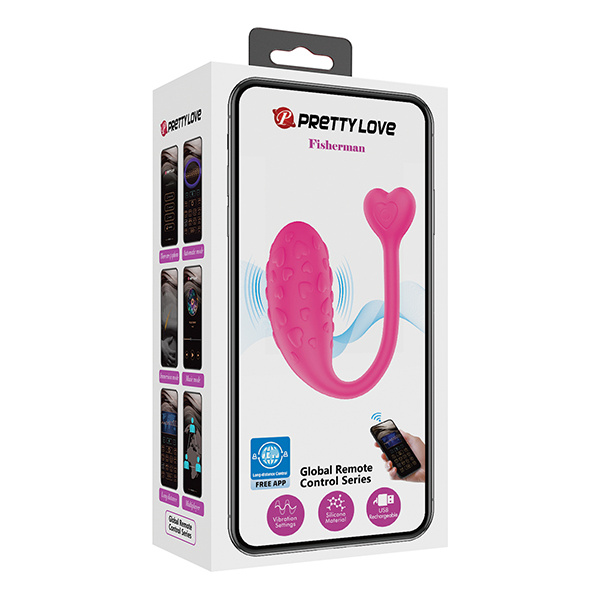 Pretty Love Fisherman Vibrating Egg - Hot Pink