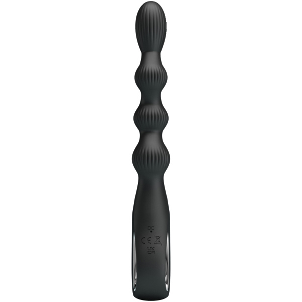 Pretty Love Federer Vibrating Beaded Anal Probe - Black - Image 2