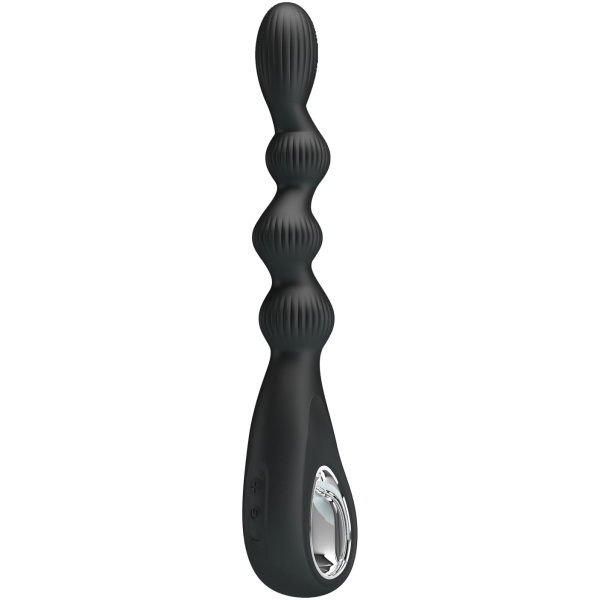 Pretty Love Federer Vibrating Beaded Anal Probe - Black - Image 4