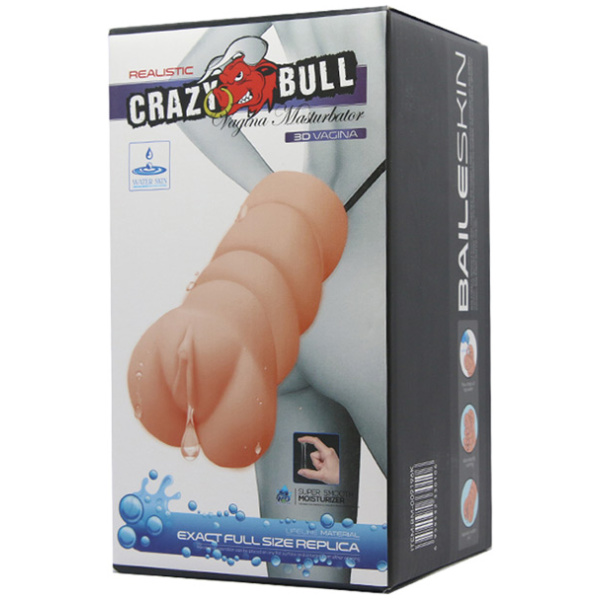 Crazy Bull No Lube Vagina Masturbator Sleeve - Ivory