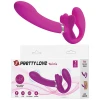 Pretty Love Valerie Vibrating Strapless Strap On - Fuchsia