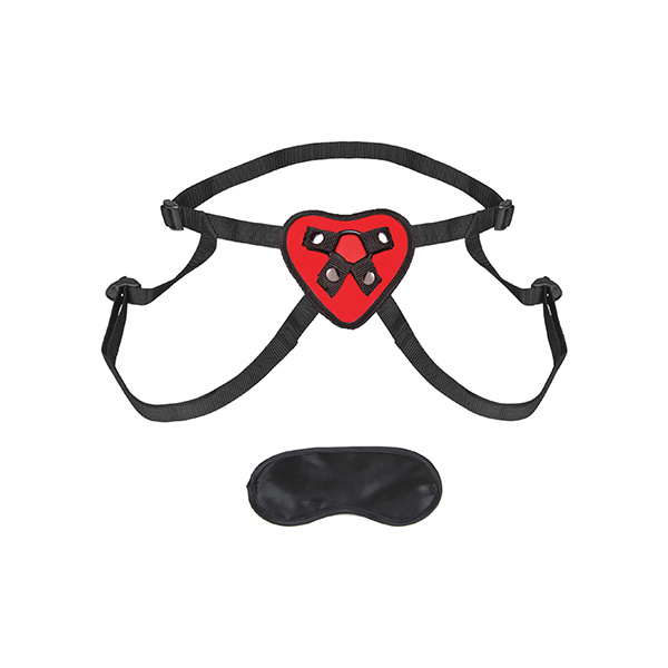 Lux Fetish Red Heart Strap On Harness Set - Image 3