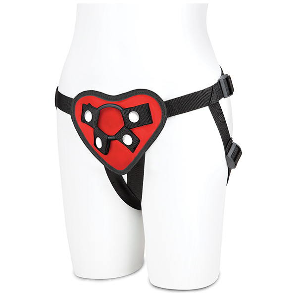 Lux Fetish Red Heart Strap On Harness Set - Image 5