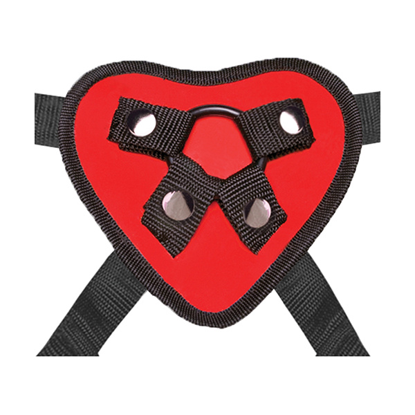 Lux Fetish Red Heart Strap On Harness Set - Image 4