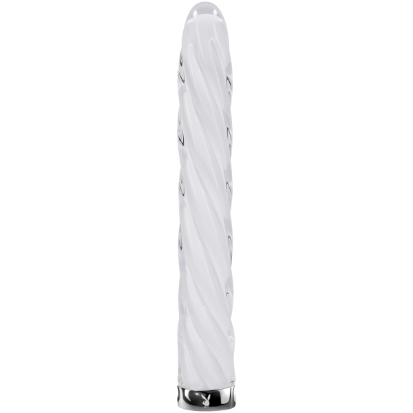 Playboy Pleasure In the Twist Glass Vibrator - White - Image 2